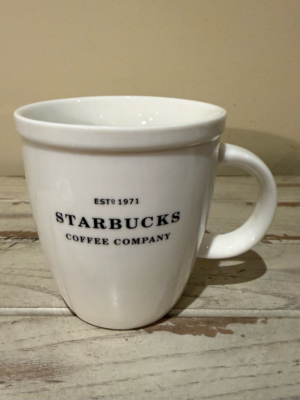 Starbucks Barista ESTD 1971 White Coffee Mug Large Bistro Cup